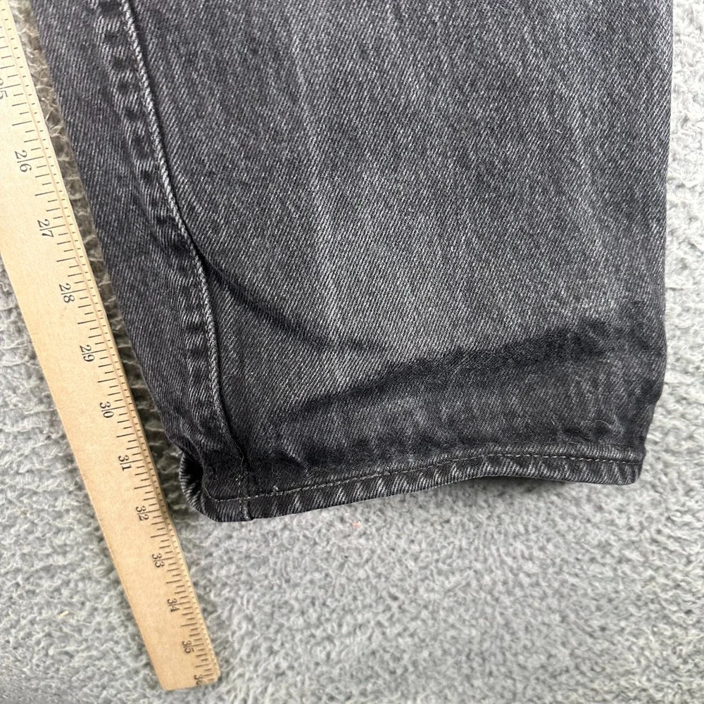 Levi's 501 Jeans Mens 33x32 Black Cotton Denim‎ Straight Leg Workwear Travel